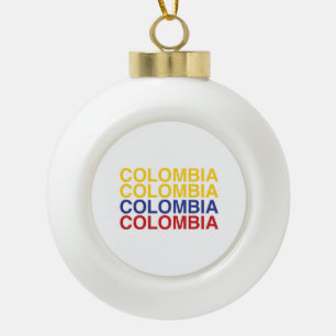 Boule En Céramique Drapeau de la COLOMBIE
