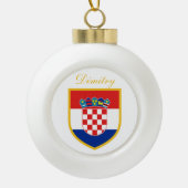 Boule En Céramique Drapeau de la Croatie personnalisé (Devant)