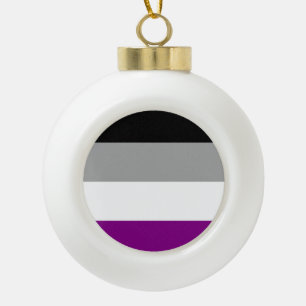 Boule En Céramique Drapeau de la fierté asexuelle