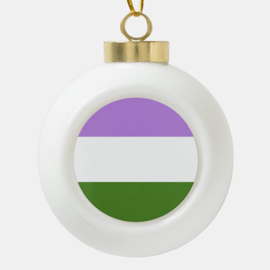 Boule En Céramique Drapeau de la fierté queer (Devant)