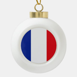 Boule En Céramique Drapeau de la France