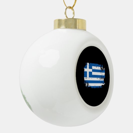 Boule En Céramique Drapeau de la Grèce (Gauche)