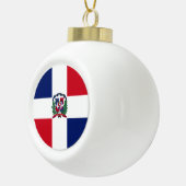 Boule En Céramique Drapeau de la République Dominicaine (Droite)