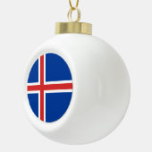 Boule En Céramique Drapeau de l'Islande (Droite)