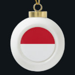 Boule En Céramique Drapeau de Monaco<br><div class="desc">Cherchez "wowsmiley" pour plus de produits comme celui-ci.</div>