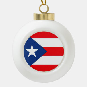 Boule En Céramique Drapeau de Porto Rico