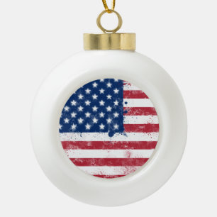 Boule En Céramique Drapeau des États-Unis