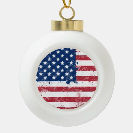 Boule En Céramique Drapeau des États-Unis (Devant)