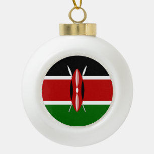 Boule En Céramique Drapeau du Kenya