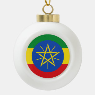 Boule En Céramique Drapeau éthiopien