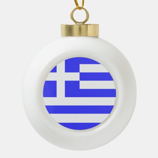 Boule En Céramique Drapeau grec total (Devant)