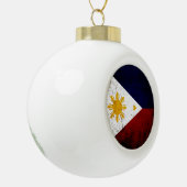 Boule En Céramique Drapeau grunge noir de Philippines (Gauche)