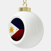 Boule En Céramique Drapeau grunge noir de Philippines (Droite)