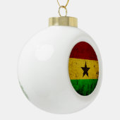 Boule En Céramique Drapeau grunge noir du Ghana (Gauche)