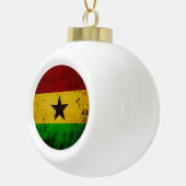 Boule En Céramique Drapeau grunge noir du Ghana (Droite)