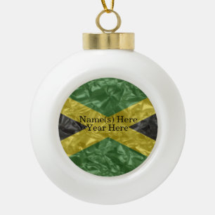 Boule En Céramique Drapeau jamaïcain - froissé