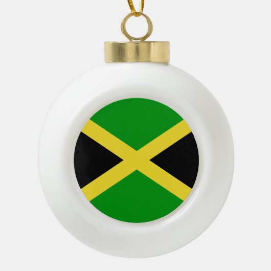 Boule En Céramique Drapeau Jamaïque (Devant)