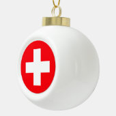 Boule En Céramique Drapeau suisse (Droite)