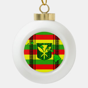 Boule En Céramique Drapeau tribal de Kanaka Maoli d'île