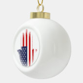 Boule En Céramique Drapeau USA (Droite)