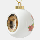 Boule En Céramique drôle akita chien avec joli sourire pour noël (Droite)