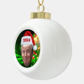 Boule En Céramique Drôle Père Noël Trump 2024 Noël Trump Lovers Cadea (Droite)