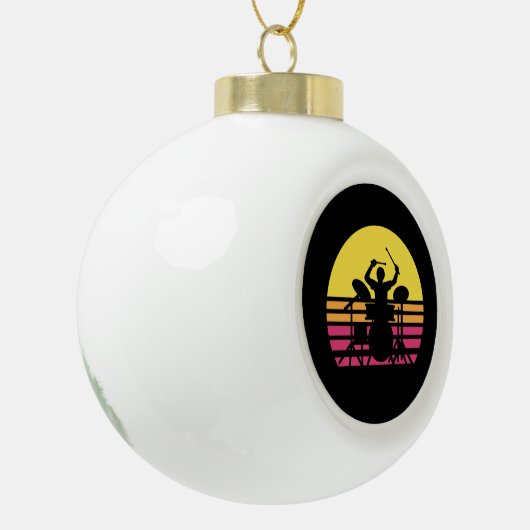 Boule En Céramique Drummer Drummer Drumming (Gauche)