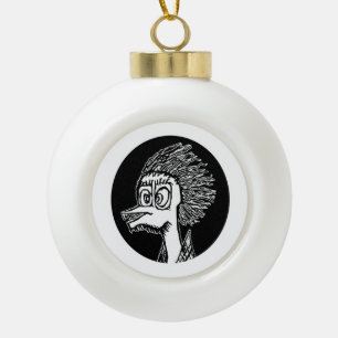 Boule En Céramique Duck homme portrait dessin mince
