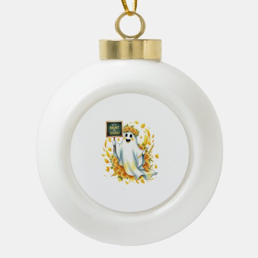 Boule En Céramique École Ghost Haunt Halloween (Devant)