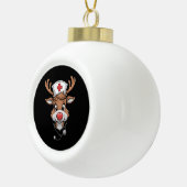 Boule En Céramique Écran de Noël Top Reindeer Gants en caoutchouc (Droite)