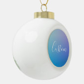 Boule En Céramique Écriture de script moderne éditable | Ombre coloré (Gauche)