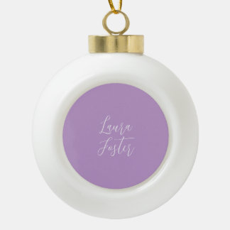 Boule En Céramique Écriture manuscrite Nom élégant Couleur Lilac