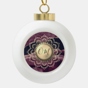 Boule En Céramique Élégant OM Mandala Marbre Bal en céramique Christm