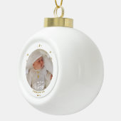 Boule En Céramique Élégante photo de mon premier bébé de Noël (Droite)
