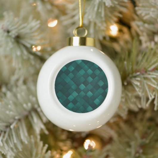 Boule En Céramique Emerald Tile Pattern – Modern Luxury (Arbre)
