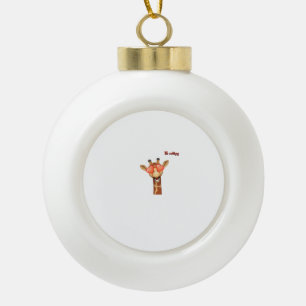 Boule En Céramique emoji heureux yeux d'amour girafe visage