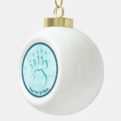 Boule En Céramique Empreinte de patte d'ours polaire (Droite)