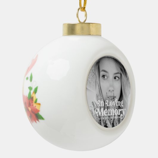 Boule En Céramique En Mémoire d'amour Simple Photo personnalisée (Gauche)