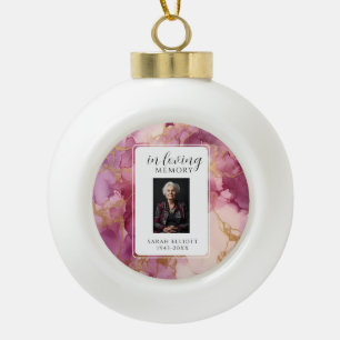 Boule En Céramique En Souvenir Affectueux avec Photo Personnalisé