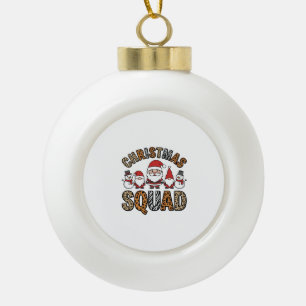 Boule En Céramique Équipe de Noël Santa Bonhomme de neige Imprimé Léo