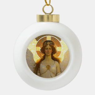 Boule En Céramique Esprit d'ange doré du soir