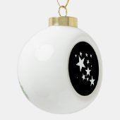 Boule En Céramique Étoiles Blanches Star-Motif-Design Costume cadeau (Gauche)