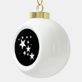 Boule En Céramique Étoiles Blanches Star-Motif-Design Costume cadeau (Droite)