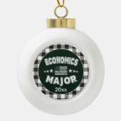 Boule En Céramique Étudiant en économie White Plaid (Devant)