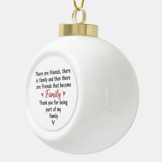 Boule En Céramique Famille Noël 2025 Cadeaux pour amis de famille (Droite)