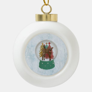 BOULE EN CÉRAMIQUE FAWN & FALCON SNOW GLOBE