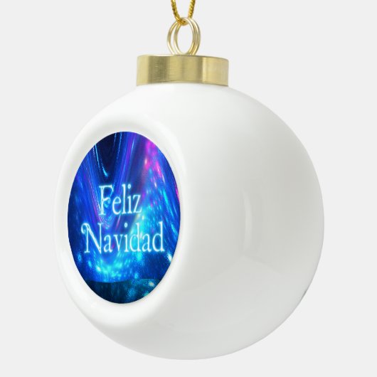 Boule En Céramique Feliz Navidad - Qaanaaq - Lumières du Nord (Droite)