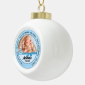 Boule En Céramique Fiers Parents Bleus Monogramme A (Droite)