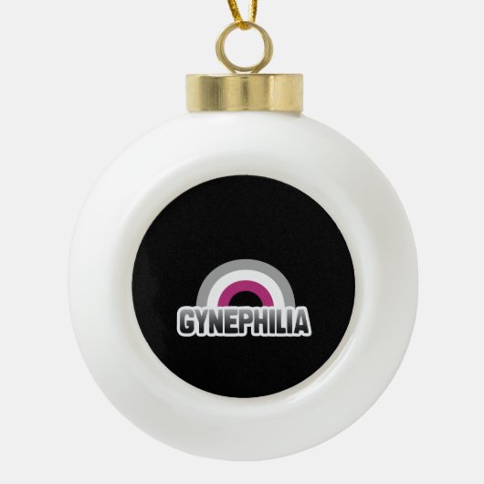 Boule En Céramique Fierté de la gynéphilie (Devant)