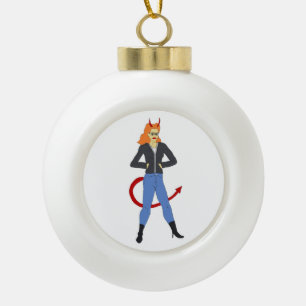 Boule En Céramique fille diable